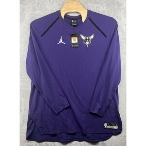 Jordan Charlotte Hornets Elite Shooter Long Sleeve Shirt Team Issued 2XLT‎ NWT